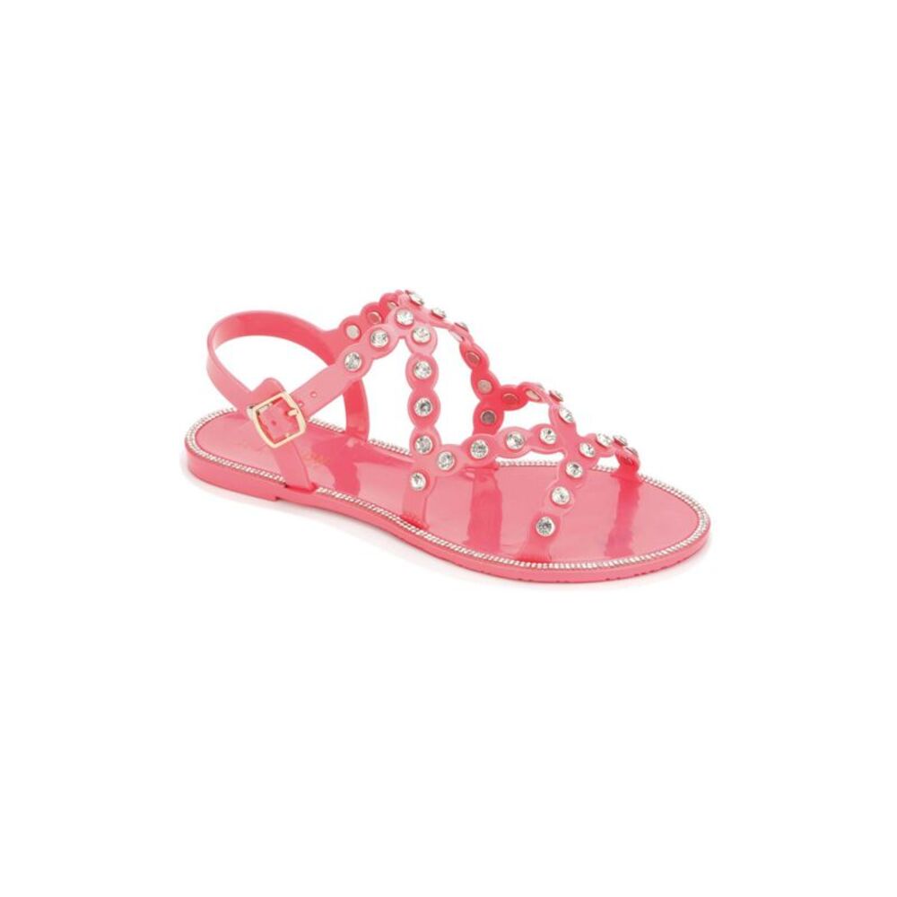 REACTION KENNETH COLE Womens Coral Jelly Dahlia Round Toe Slingback Sandal 9 M